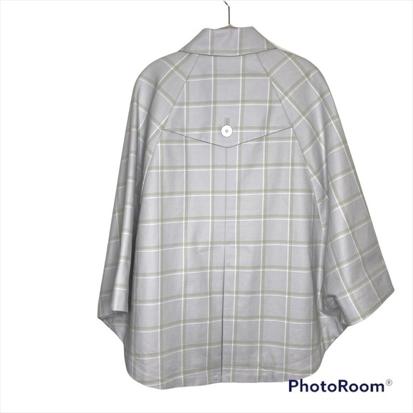 Limited x Scandal grey plaid trench cape - Picture 7 of 12